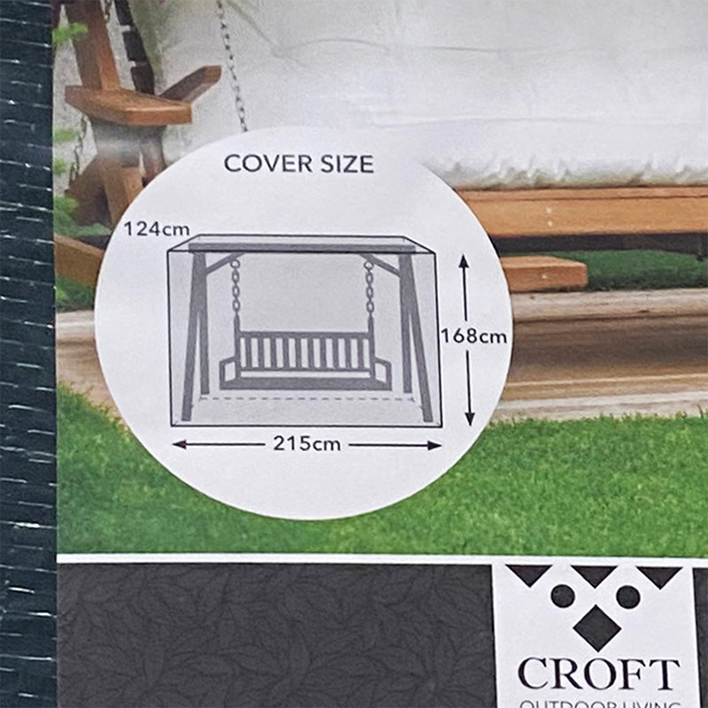 Waterproof Cover For 3 Seat Garden Swing Chair Dark Green By Croft