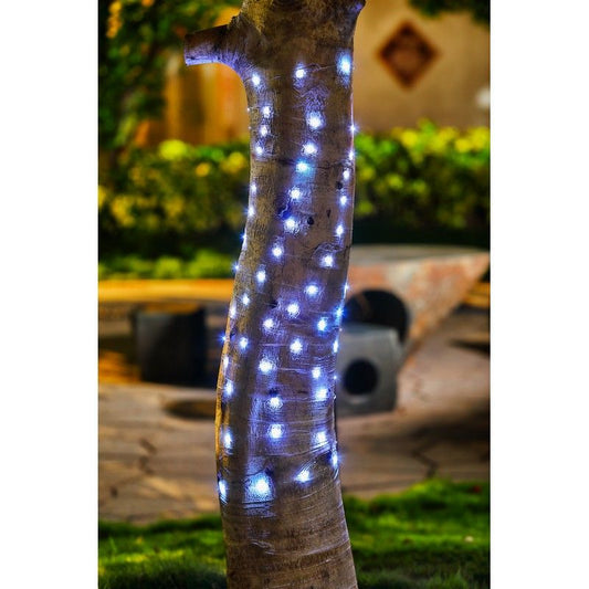 Solar Garden String Lights Decoration 100 White LED - 12.9m by Bright Garden