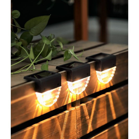 3 Pack Solar Garden Wall Light Decoration 2 Multicolour LED - 9cm by Bright Garden