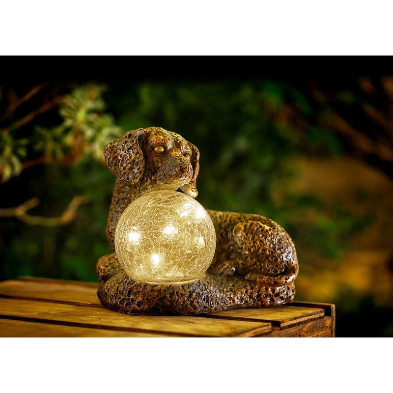 Sausage Dog Solar Garden Light Ornament Decoration 5 Warm White LED - 22cm by Bright Garden