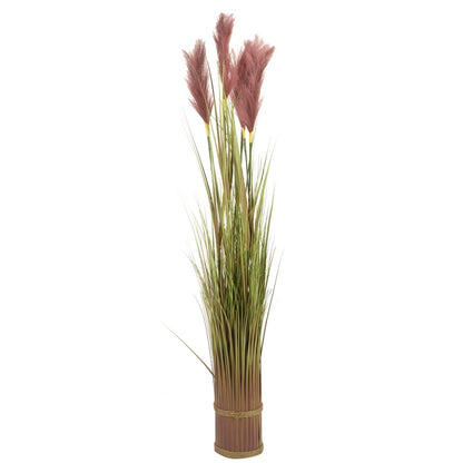 Artificial Flower Bouquet Lilac Grass Tails 120cm