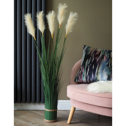 Artificial Flower Bouquet White Pampas 120cm