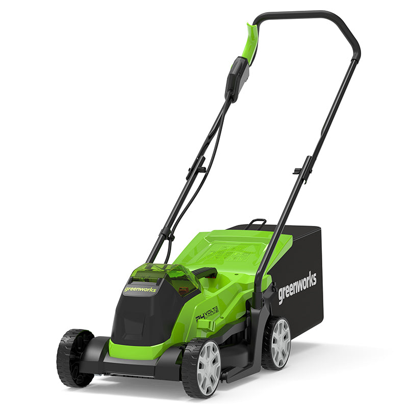 Cordless Electric Lawnmower By Greenworks 24V 33cm Cutting Width