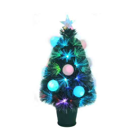 2ft Fibre Optic Christmas Tree Artificial - Fibre Optic Multicoloured