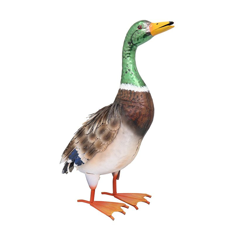 Drake Duck Metal Garden Sculpture 49cm