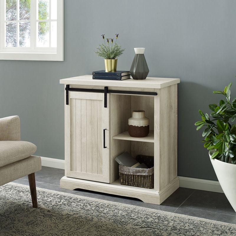 Rustic Sideboard Natural 1 Door 2 Shelves