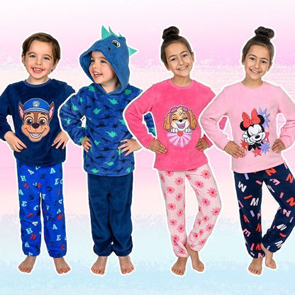 Kids Fleece Twosie Minnie Mouse Pink and Blue - Age 7-8