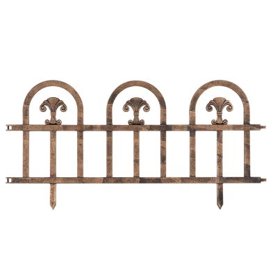 Essentials Garden Fencing Bronze Metal Effect 1ft - Pack of 4 By Croft