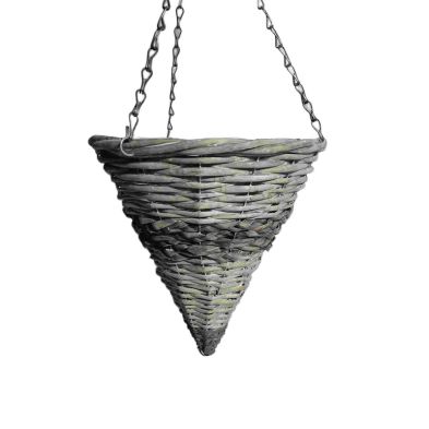 Garden Hanging Basket Grey Willow 35cm By Croft