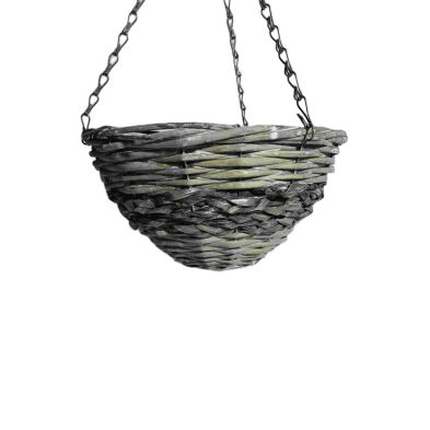 Garden Hanging Basket Grey Willow 30cm By Croft