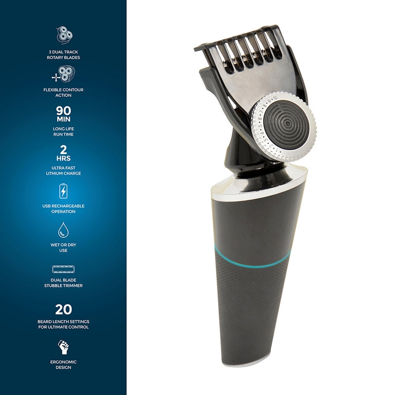 Rotary Shaver And Trimmer Lithium Pro 3 Wet Or Dry - USB Charge