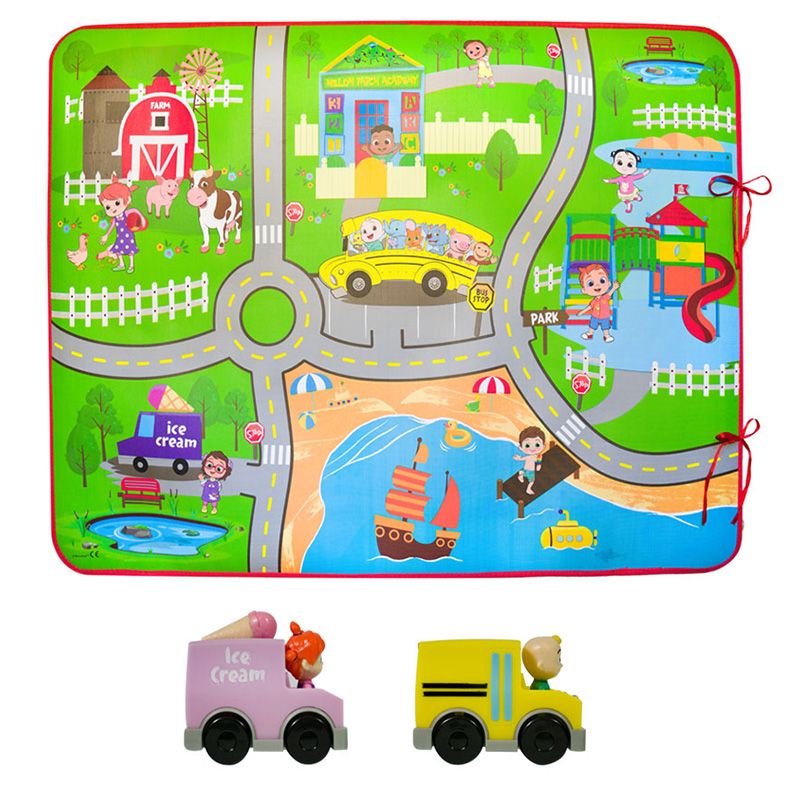 CoComelon Super Giant Car Play Mat with 2 Vehicles