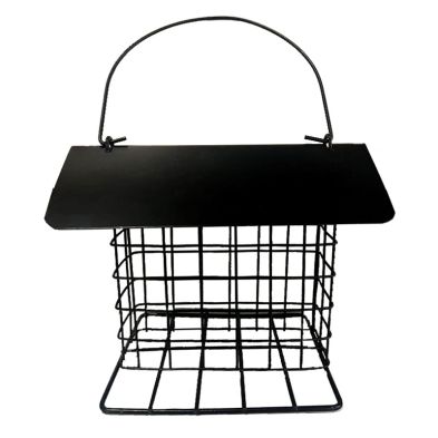 Suet Block Garden Bird Feeder Black Metal By Croft