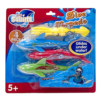 Sea Creatures Torpedo Dive Sticks - Pack Of 4