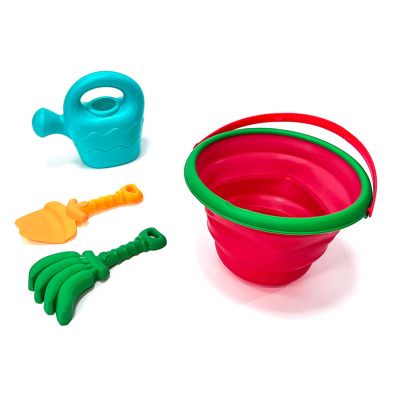 Collapsible Beach Bucket Set - Tropical Fruit Theme