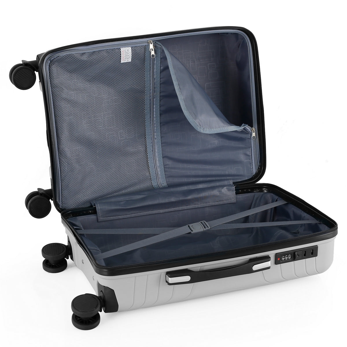 Wheeled Cabin Suitcase 39 Litre - New Silver