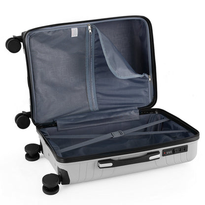 Wheeled Suitcase Medium 60 Litre - New Silver