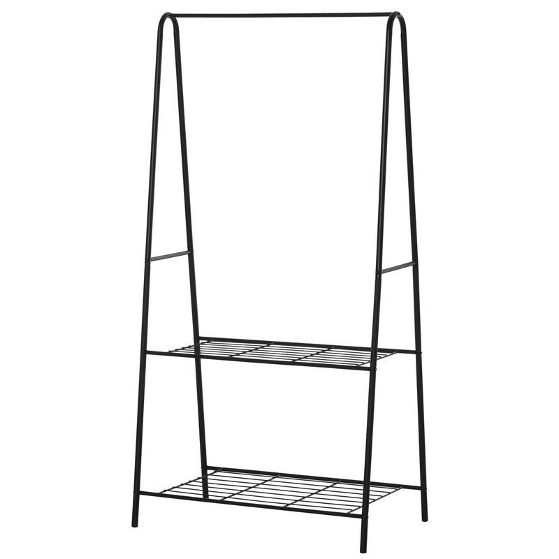 Homcom 77L X 45W X 153H cm A Shaped Clothes Rack 2-Tier Steel-Black