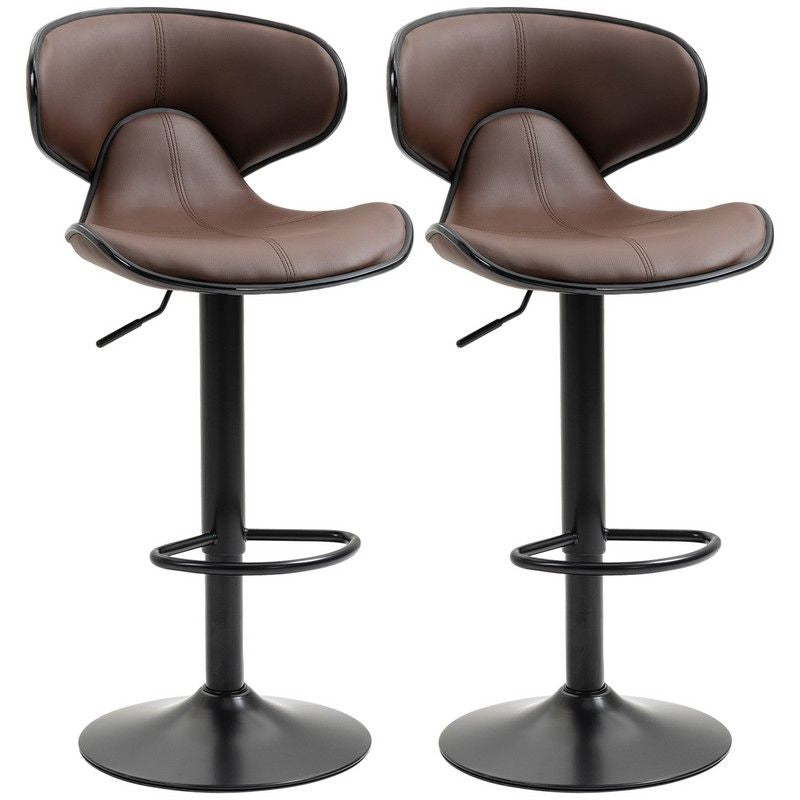 Homcom Adjustable Swivel Bar Stools Set of 2