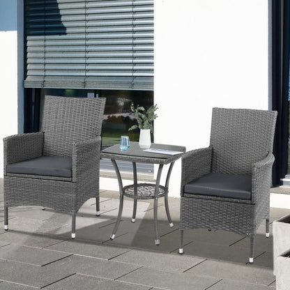 Three-Piece Rattan Chair Set