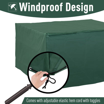 600D Oxford Patio Set Cover Outdoor Garden Rattan Furniture Protection Cover Protector Waterproof Anti-UV Green 135x135x75cm