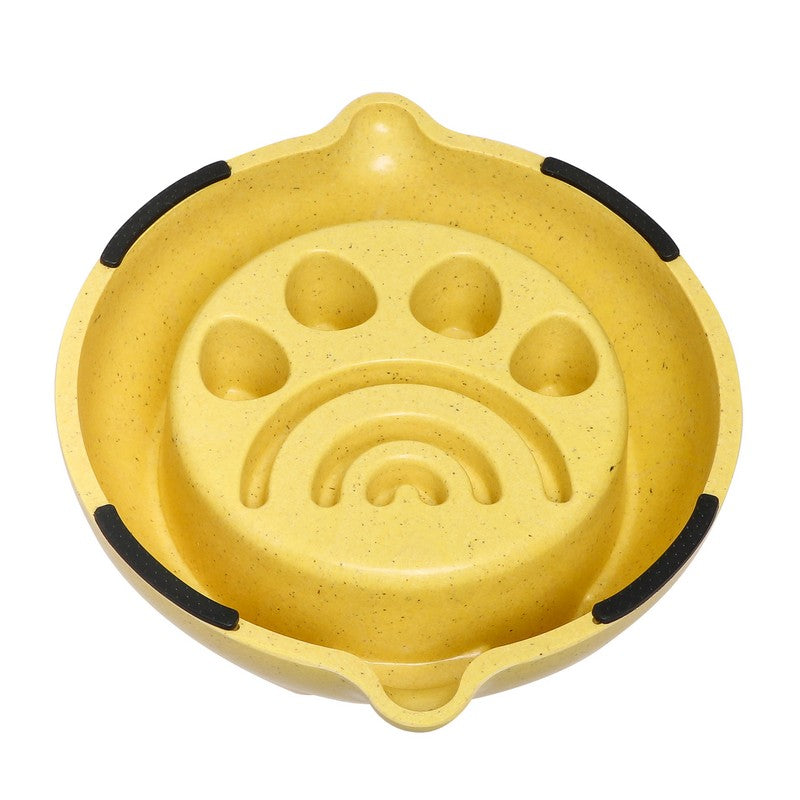 Small Dog Bowl Yellow Bamboo 22.5cm by Pet Brands