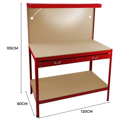 Raven Q Rax 3 11 X 1 11 Not Applicable Workbench With Pegboard Drawer Light Classic 1