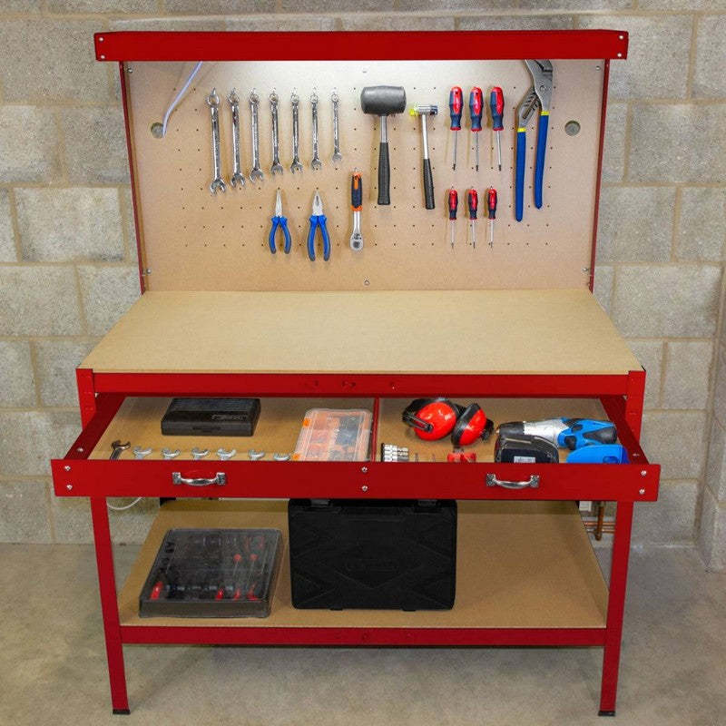 Raven Q Rax 3 11 X 1 11 Not Applicable Workbench With Pegboard Drawer Light Classic 1