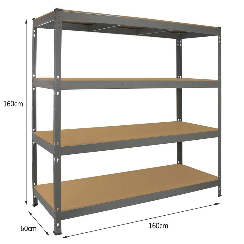 Steel Shelving Unit 160cm - Silver Warehouse Q-Rax 160cm by Raven