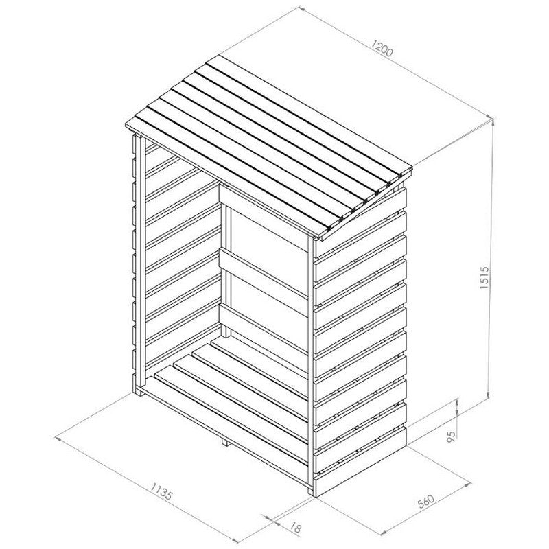 Essentials Garden Log Store by Zest