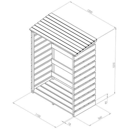 Essentials Garden Log Store by Zest