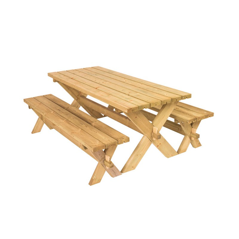 Classic Picnic Table - 4 Seat Green Tint by EKJU