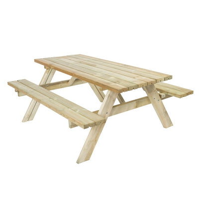 Fold Up Picnic Table - 6 Seat Brown by EKJU