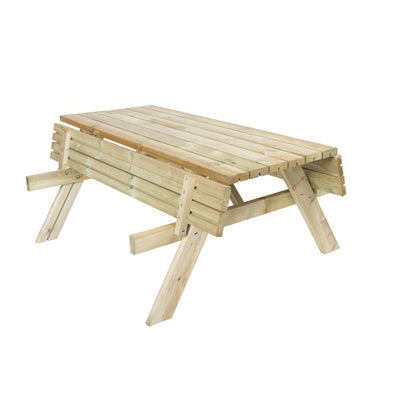 Fold Up Picnic Table - 6 Seat Brown by EKJU