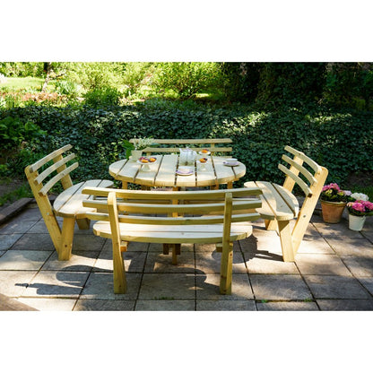 Relaxing Picnic Table - 8 Seat Green Tint by EKJU