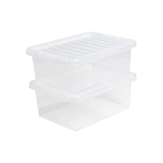 Plastic Storage Box 17 Litres - Clear Crystal by Wham