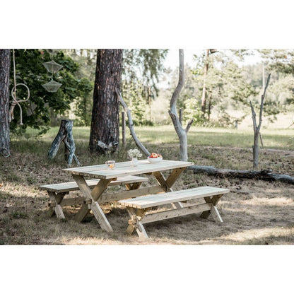 Retro Picnic Table - 6 Seat Green Tint by EKJU