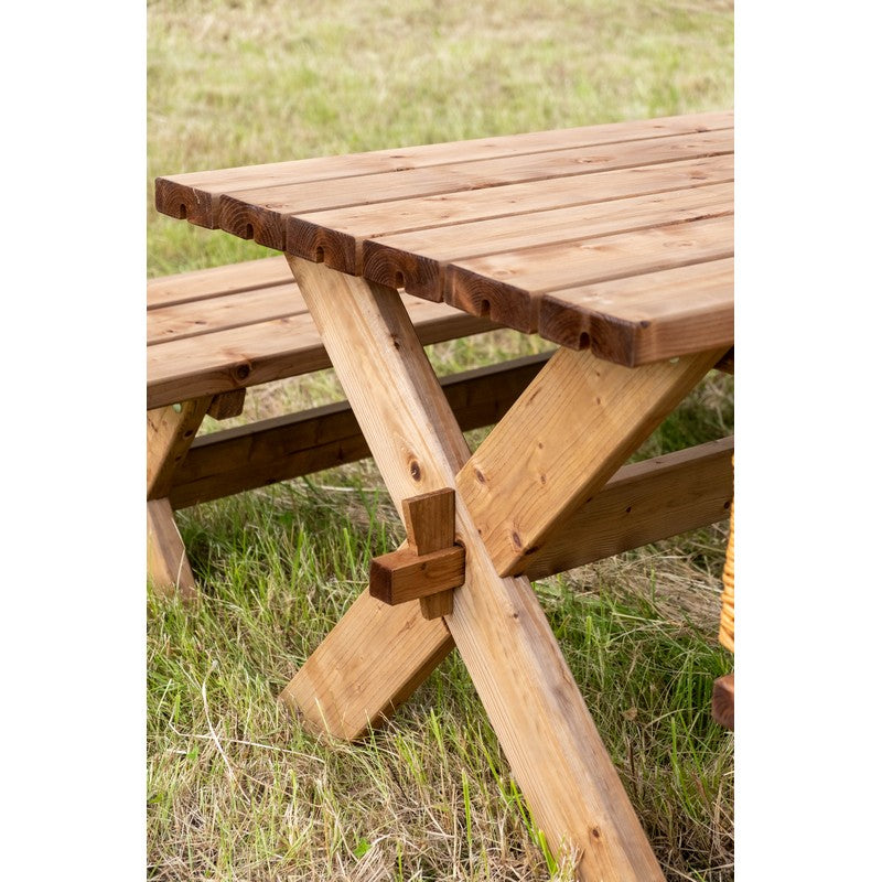 Retro Picnic Table - 6 Seat Green Tint by EKJU