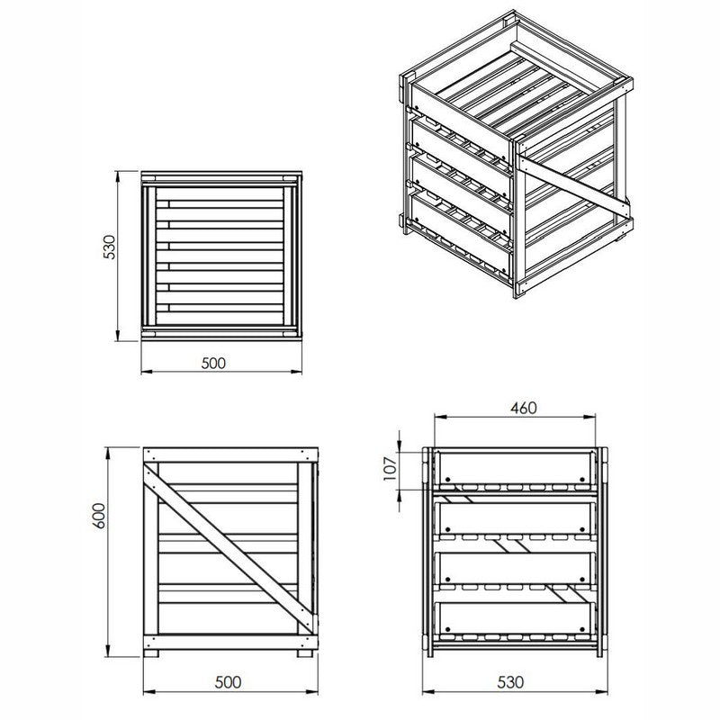 Four Drawer Potting Table - Brown by EKJU