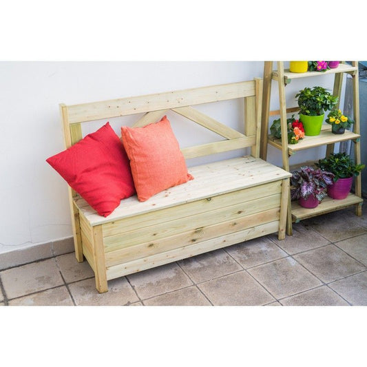 Balcony Storage Bench  - 2 Seat Green Tint by EKJU