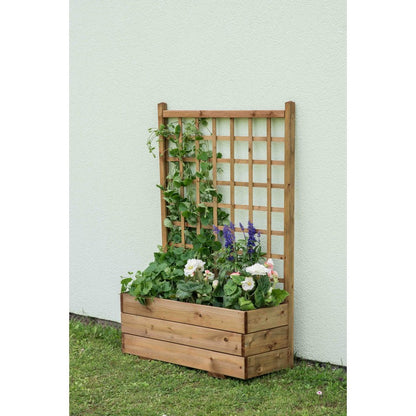 Flower Box Planter Trellis - Brown by EKJU