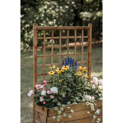 Flower Box Planter Trellis - Brown by EKJU