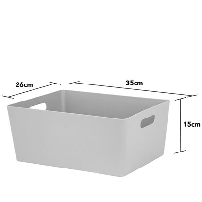 Plastic Basket 11.5 Litres - Grey Studio by Wham