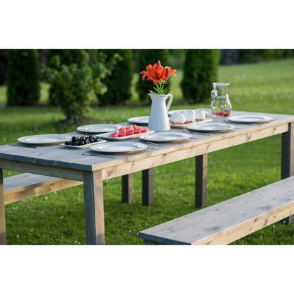 Cesis Picnic Table - 6 Seat Grey by EKJU