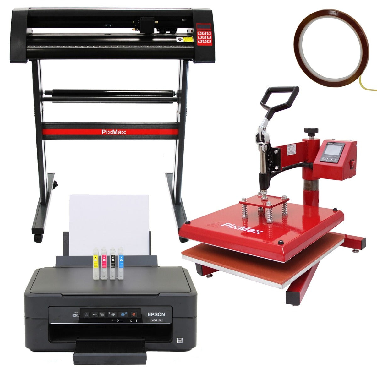 38cm Swing Press, 720mm Vinyl Cutter & Epson Printer