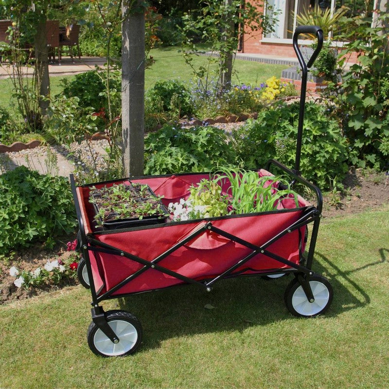 Foldable Pull Along Garden Cart by Raven