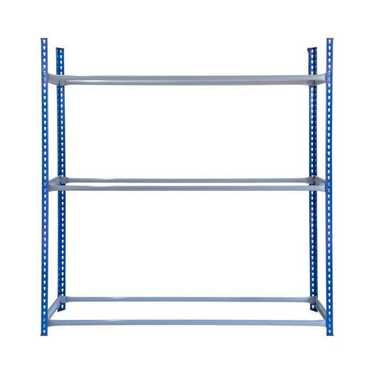 Steel & MDF Shelving Unit 185cm - Blue T-Rax Tyre Racking 180cm by Raven