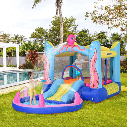 Bounce Castle Inflatable Trampoline Slide Pool Octopus Design 3.8 x 2 x 1.8m