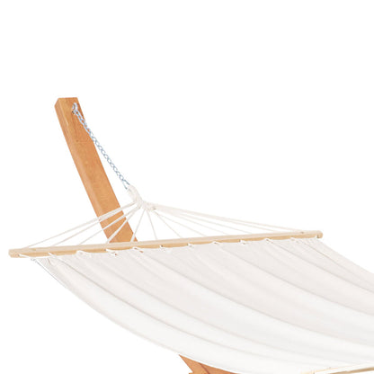 Outsunny Outdoor Garden Hammock With Wooden Stand Swing Hanging Bed For Patio White