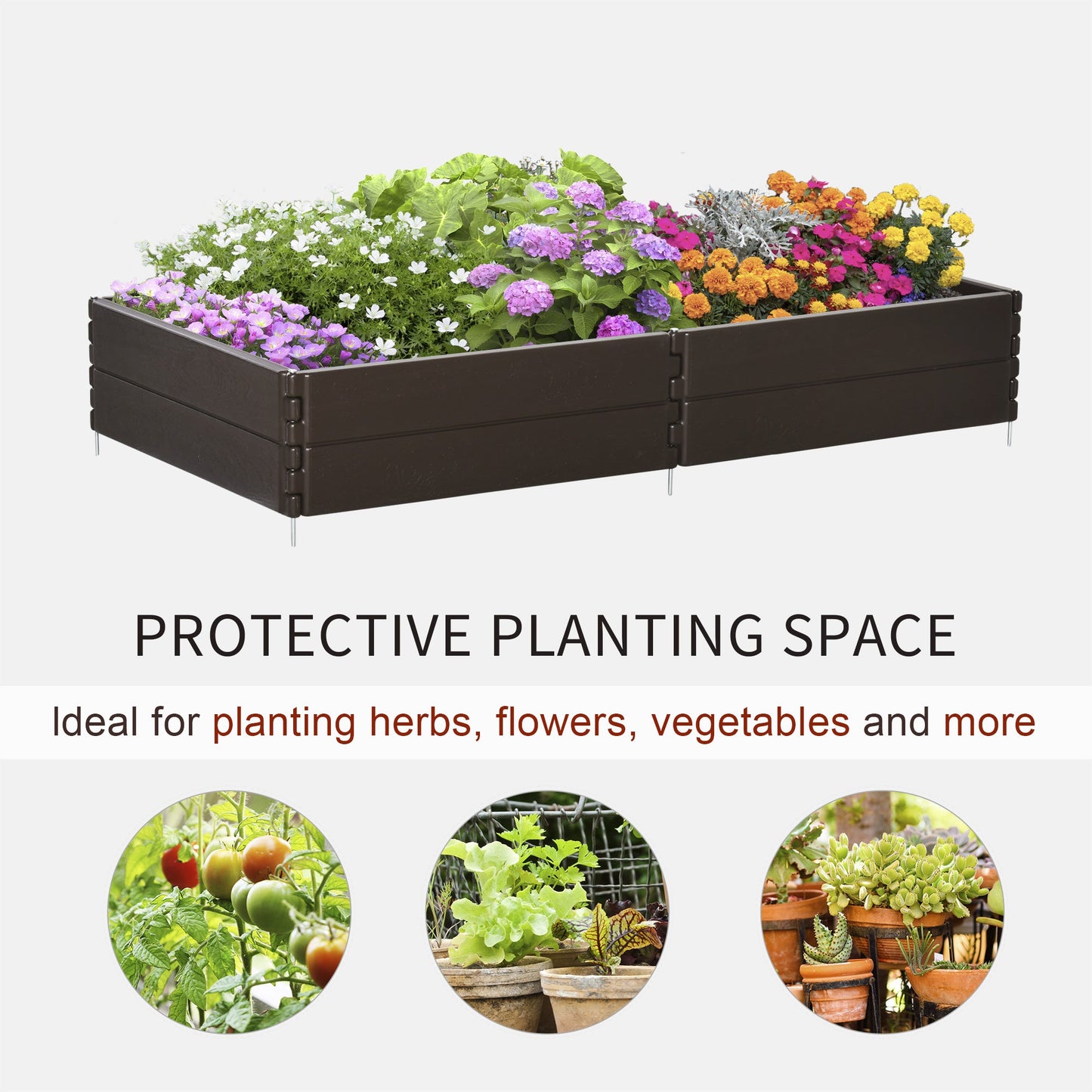 63.5 cm x 2.5 cm x 20 cm Raise Garden Bed Kit